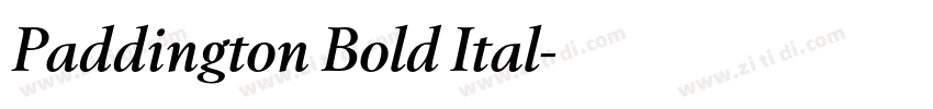 Paddington Bold Ital字体转换